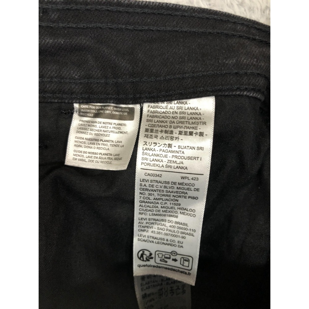 Levi's Jeans Women 30x25.5 (Tag 30x27) Black Ribcage Straight Ankle - Picture 9 of 14